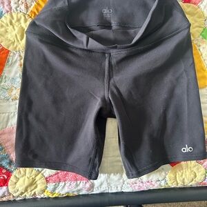 ALO Yoga Black High-Rise Bike Shorts